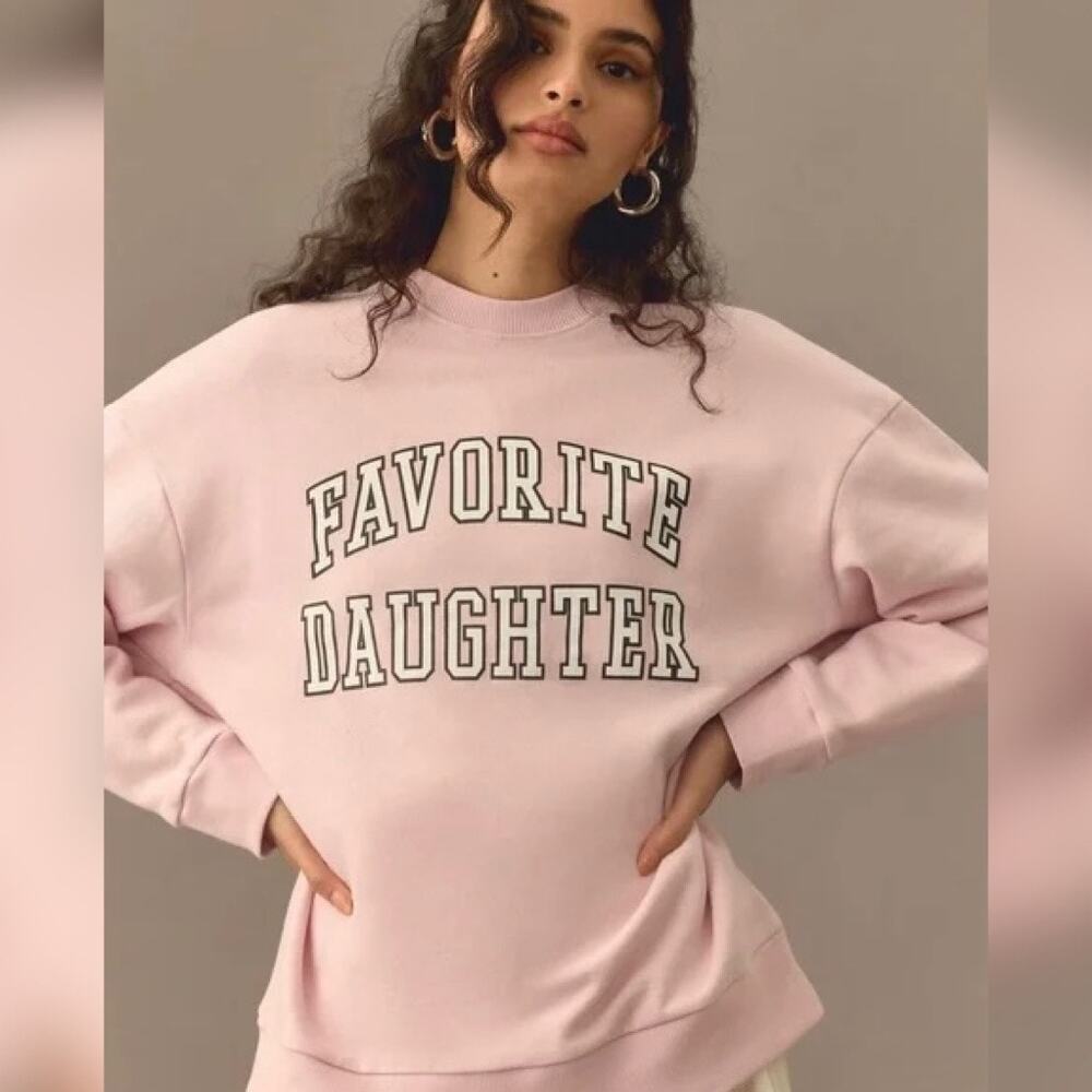 Favorite Daughter The Collegiate Sweatshirt size XS Light Pink - Picture 3 of 14